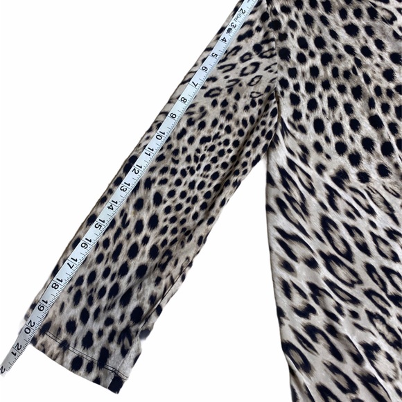 Jones New York Animal Print 3/4 Sleeve Shirt Large 💚 SALE - Picture 8 of 8